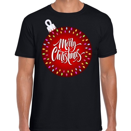 Christmas t-shirt Merry Christmas black for men