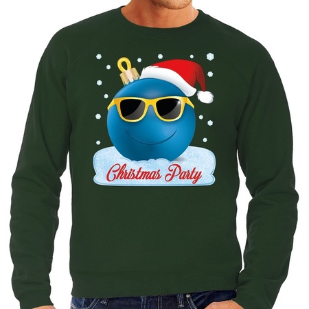 Christmas t-sweater Christmas party green for men