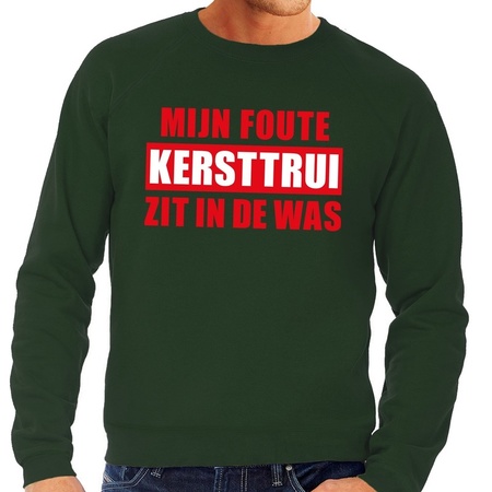 Christmas sweater green Foute Kersttrui in de was for men