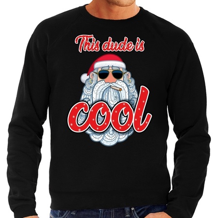 Christmas sweater this dude is cool black for men