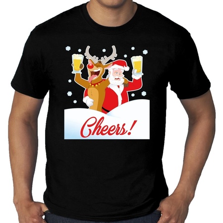 Plus size Christmas t-shirt Drunk Santa black men