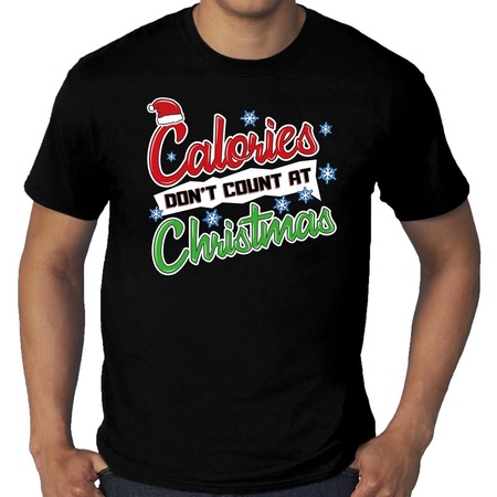 Plus size xmas shirt calories dont count at christmas black men
