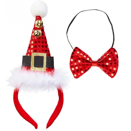 Christmas mini hat tiara with bow